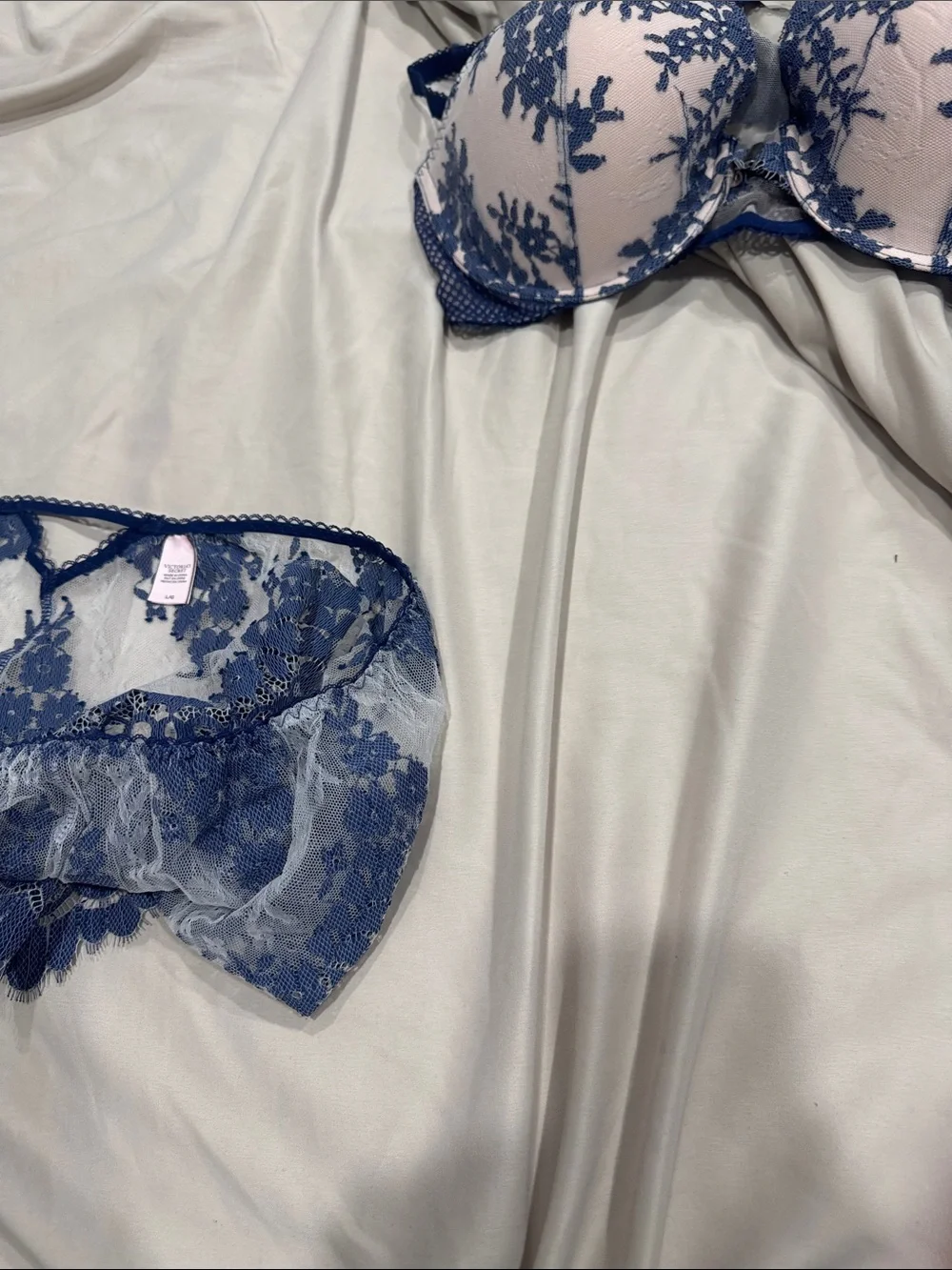 Lace Cheeky Bikini Briefs in Dusty Blue B15